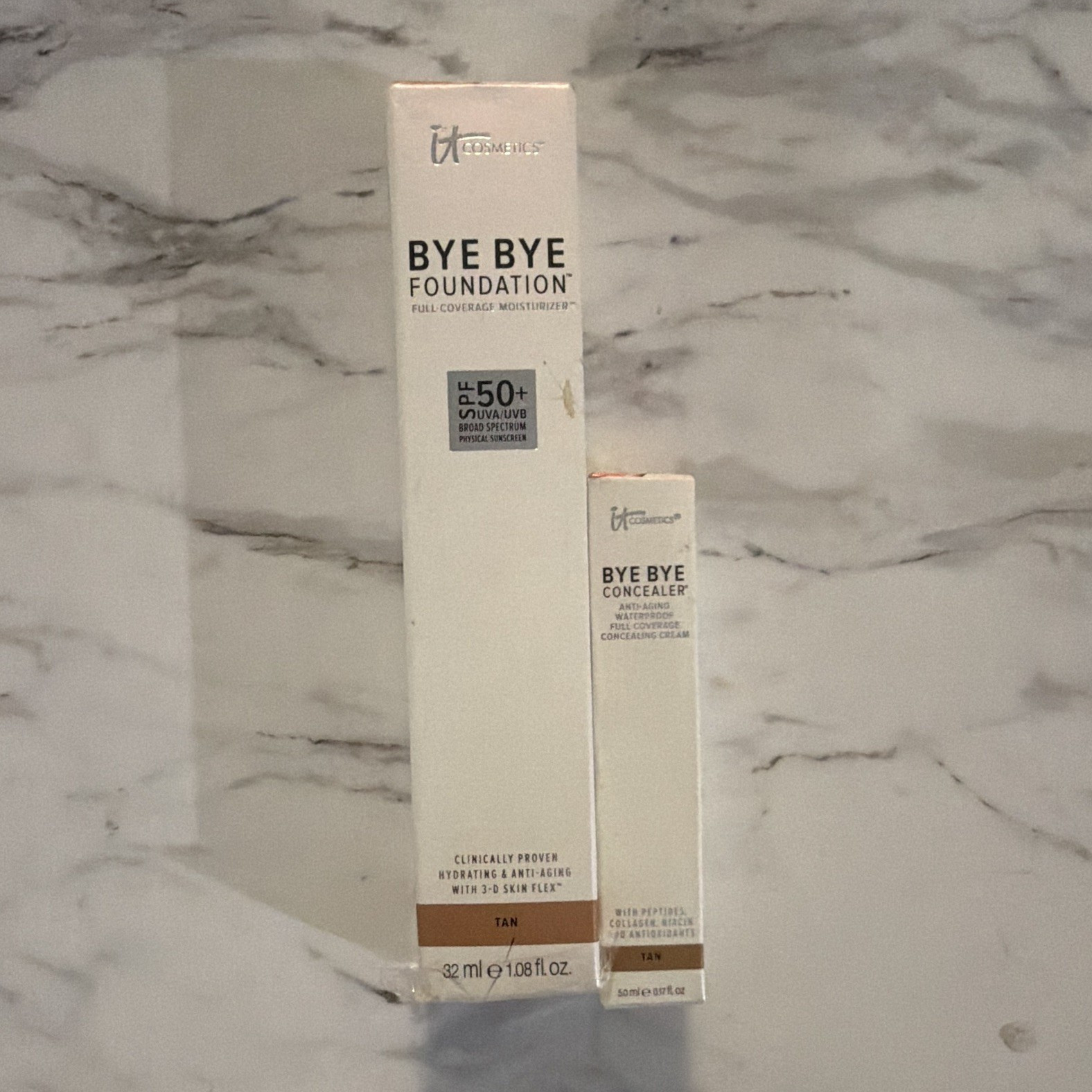IT Cosmetics Bye Bye Foundation Full Coverage Hydrating SPF 50+ Tan 1.08 oz