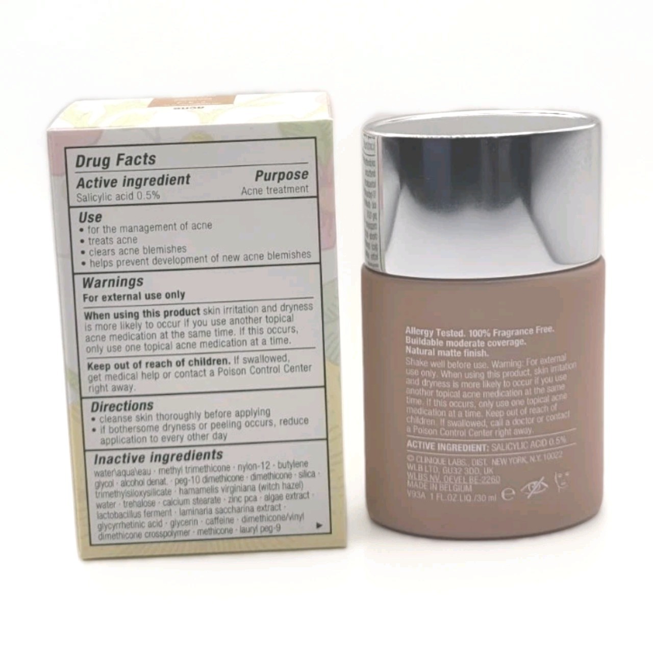 CLINIQUE Acne Solutions Liquid Foundation – CN 74 Beige ( M ) 1oz/30ml