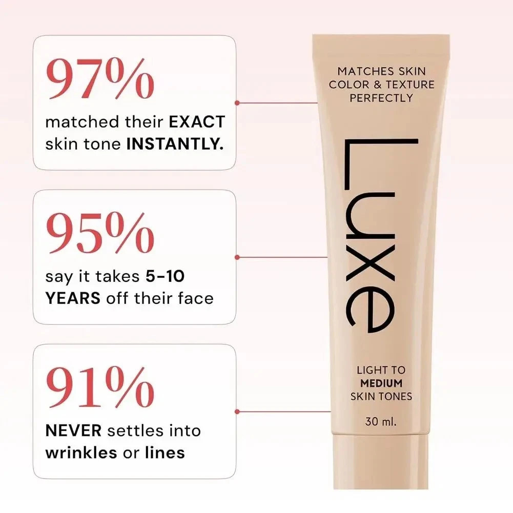 Luxe Color Changing Foundation – Instantly Adapt to Your Skin Tone – Medium 30ml