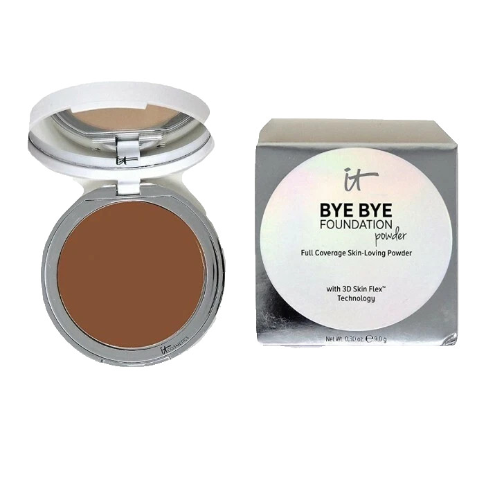IT COSMETICS BYE BYE FOUNDATION POWDER DEEP SIENNA SKIL-LOVING POWDER NIB 0.30OZ