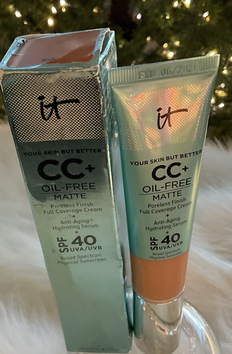 It Cosmetics SPF 40 Oil-Free Matte 32 ml CC+ Cream Foundation RICH EXP 6/20