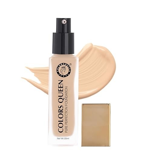 Colors Queen Pure Perfection Foundation Oil Free, Long Wearing, Lightweight & Ea