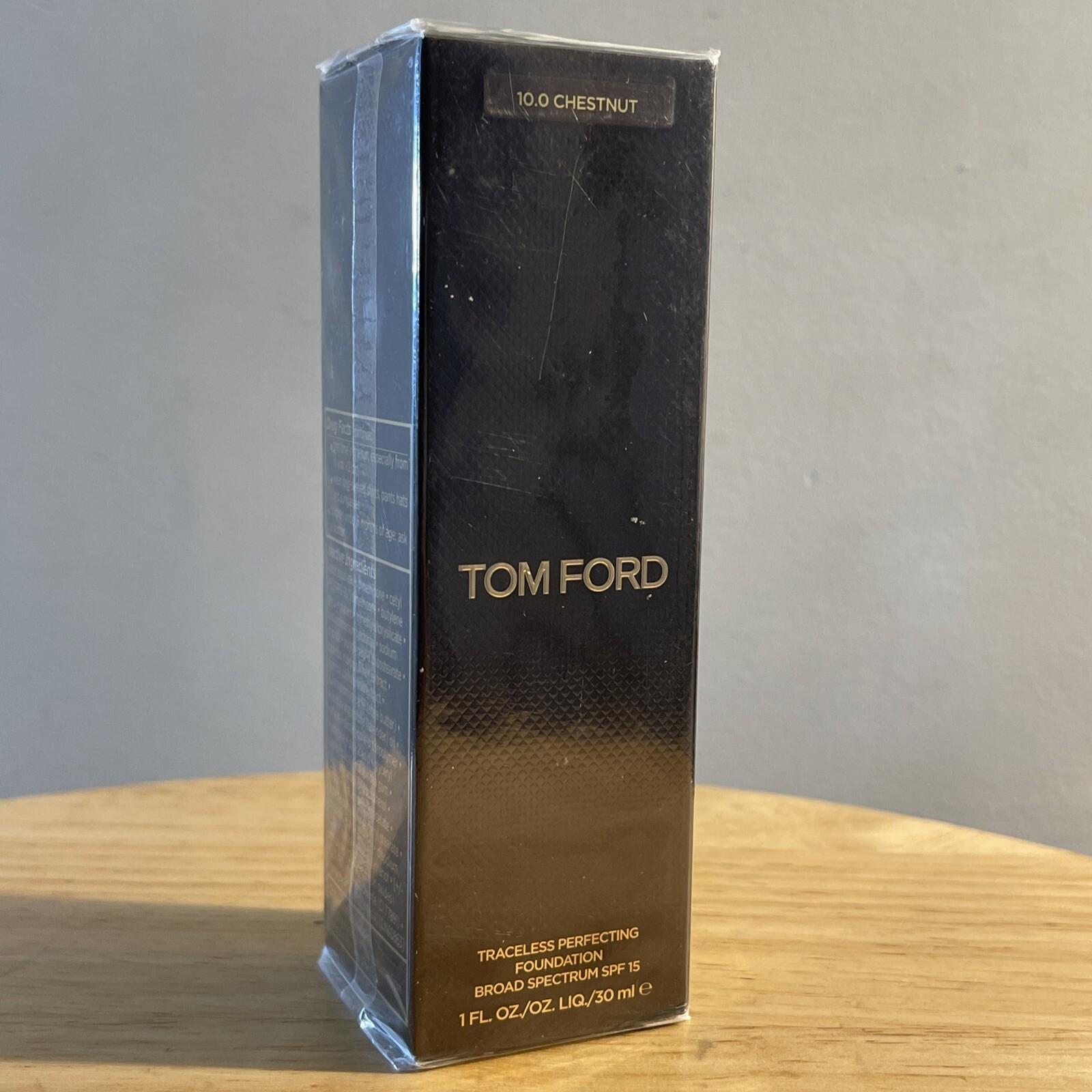 Tom Ford Traceless Perfecting Foundation SPF 15 1oz/30ml 10.0 Chestnut NIB Seal