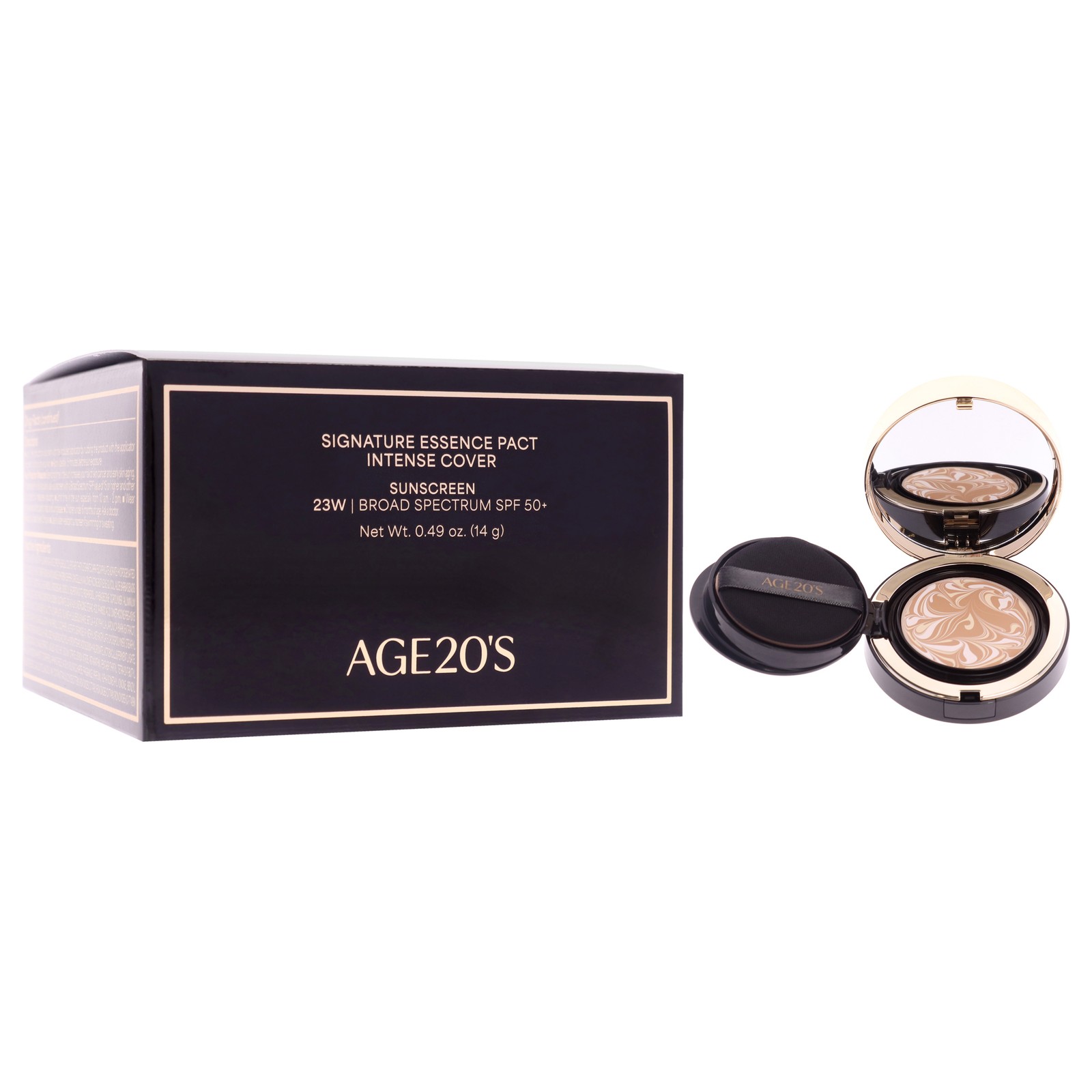 Signature Essence Pact Intense Cover SPF 50 Plus – 23W Beige by Age20s – 0.49 oz