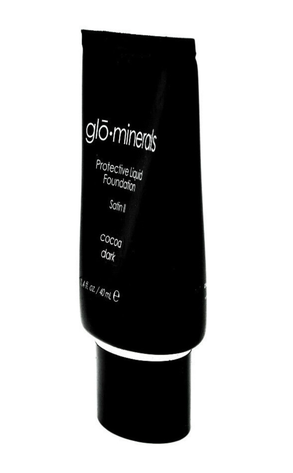 Glo Minerals Oil Free Protective Liquid Foundation (Cocoa Dark) 1.4 oz / 40 ml