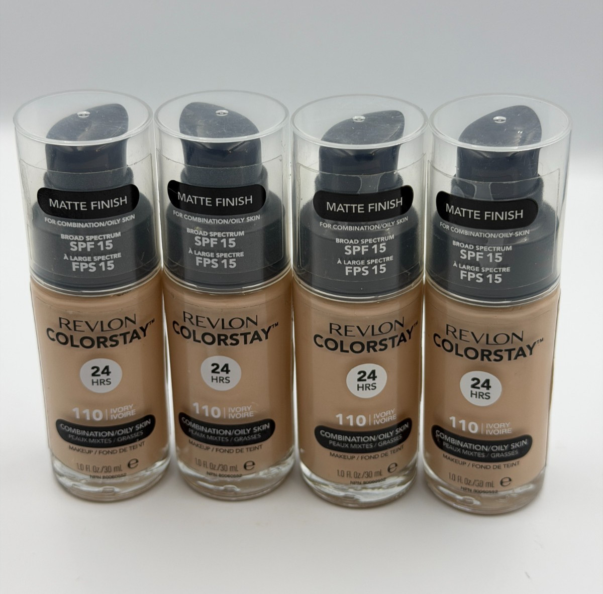 4 PACK Revlon ColorStay Foundation #110 Ivory Combination/Oily Skin READ EXP