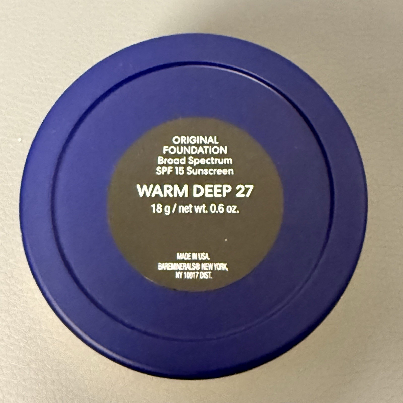 bareMinerals Original Loose Powder Foundation Warm Deep 27 SPF 15 NEW 18g 0.6oz