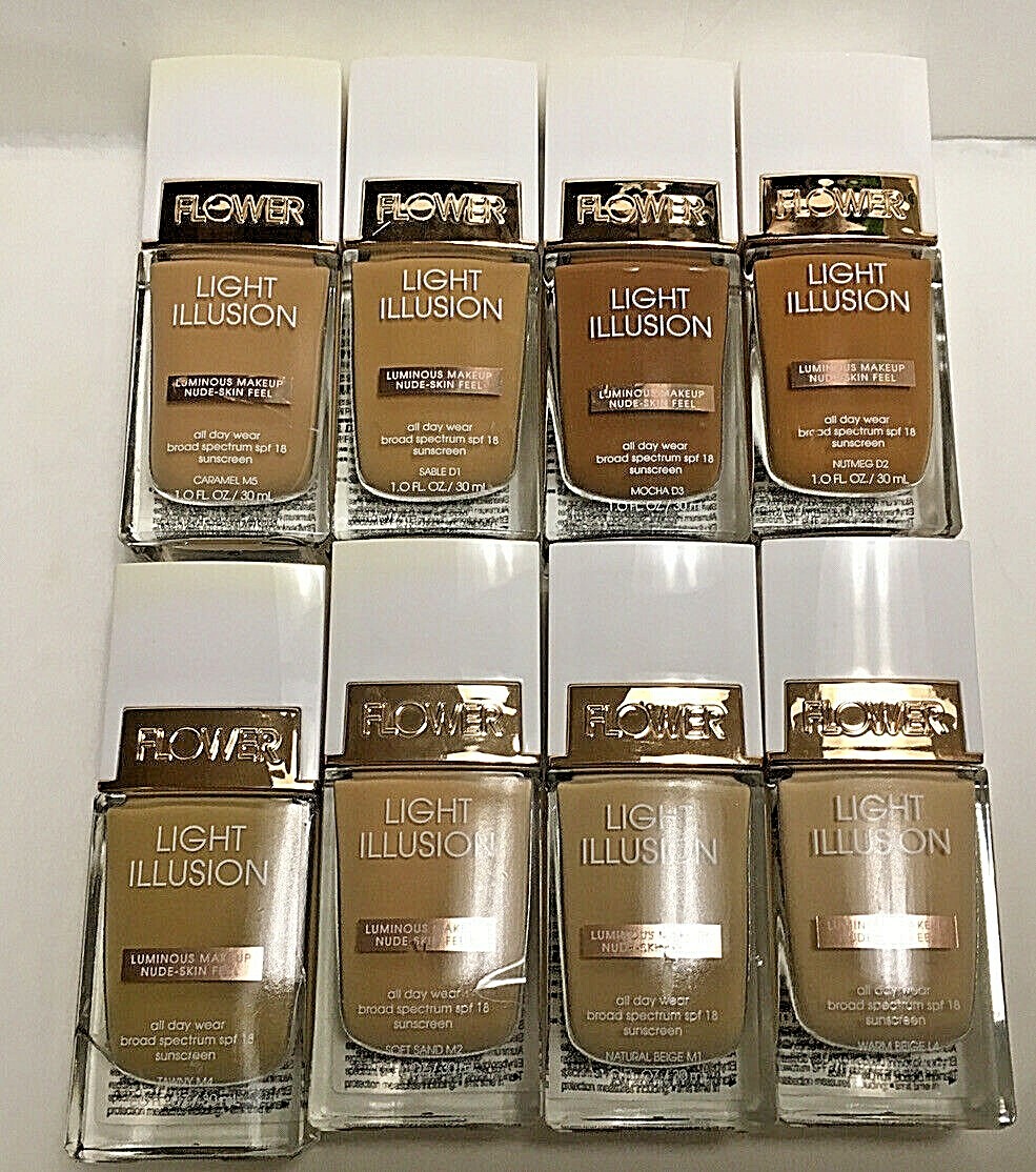 FLOWER Light Illusion Foundation by Drew Barrymore all day wear New Unboxed