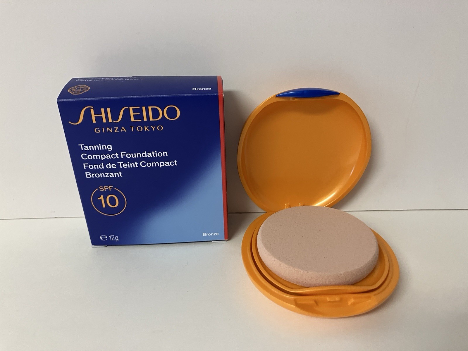 Shiseido Ginza Tokyo Tanning Compact Foundation in Bronze 12g SPF 10 NEW