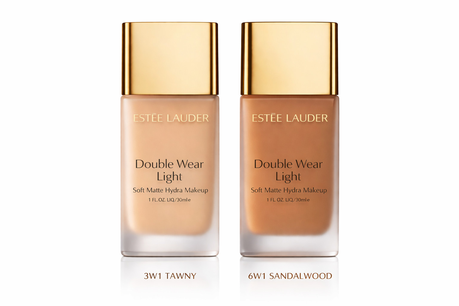 Estee Lauder Double Wear Light Foundation 1oz Soft Matte 3W1 Tawny 6W1 Sandalw