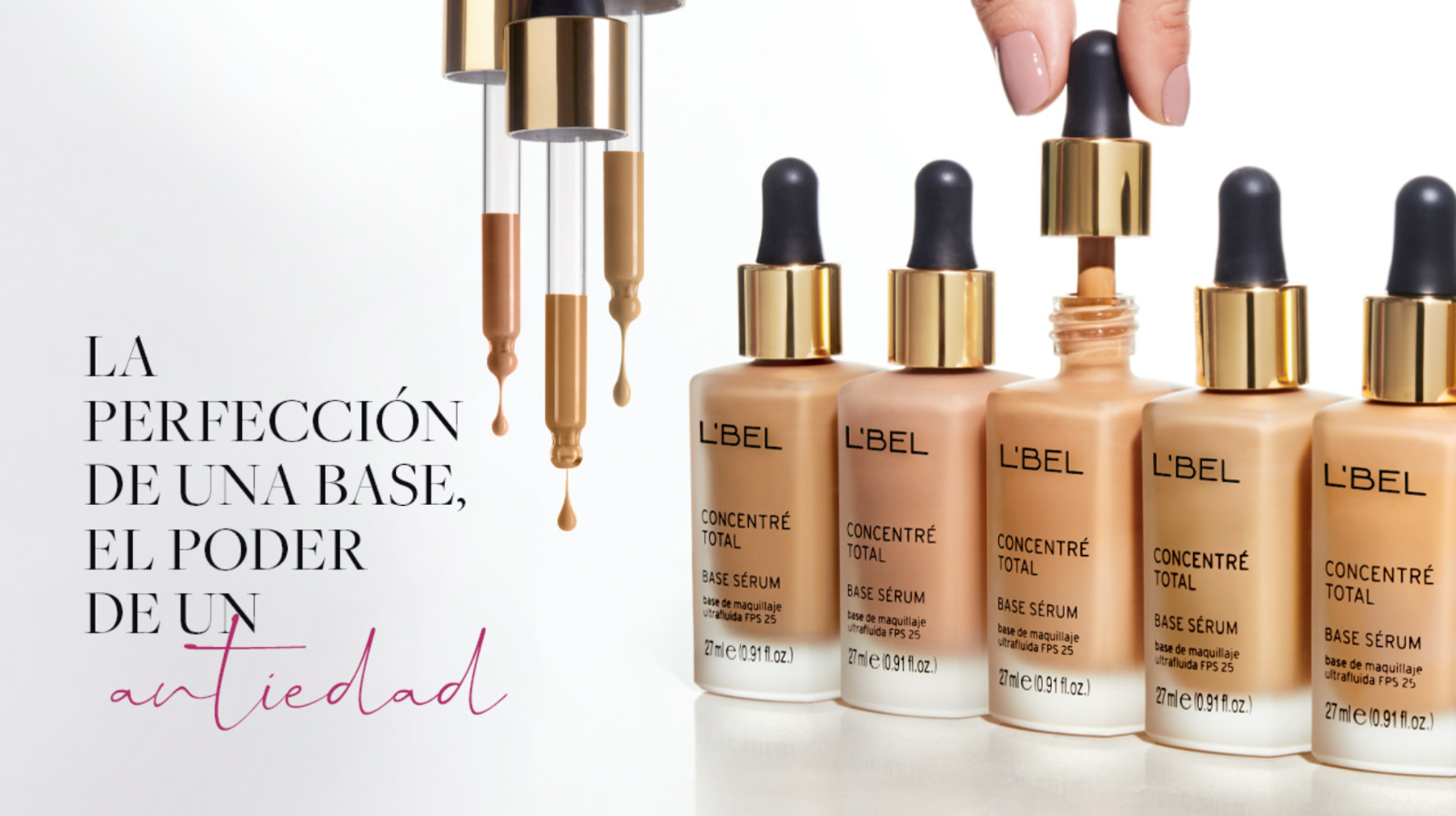 L’Bel CONCENTRE TOTAL Foundation Serum Anti-Aging High Coverage SPF 25 OBSCURE 8