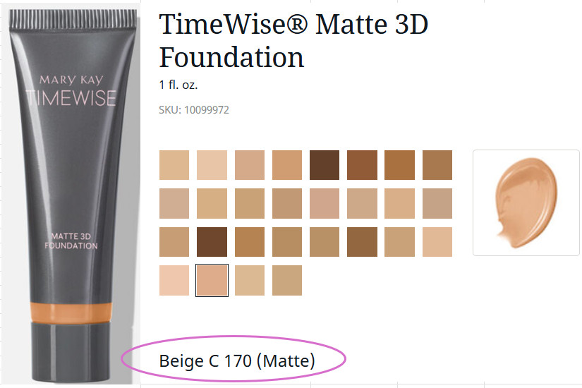 TimeWise Matte 3D Liquid Foundation – Med. to Full Coverage – 28 Color Choices