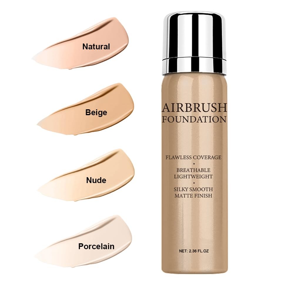 Foundation Makeup Spray Long Lasting Waterproof Full Coverage 2.36oz #2 Beige