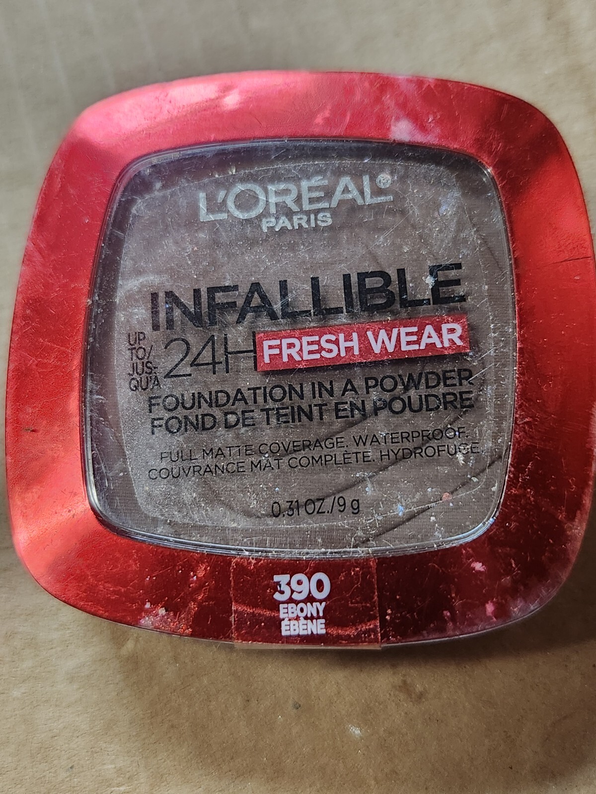 L’Oreal Paris INFALLIBLE 24H FRESH WEAR 390 Ebony Foundation In A Powder