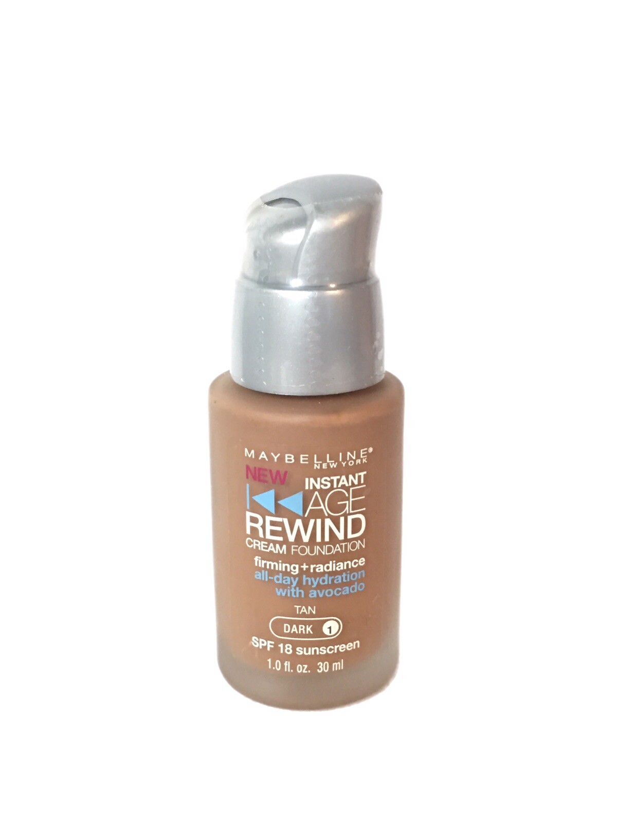 MAYBELLINE Instant Age Rewind FOUNDATION ~ TAN Dark 1 ~ NEW Makeup Pump