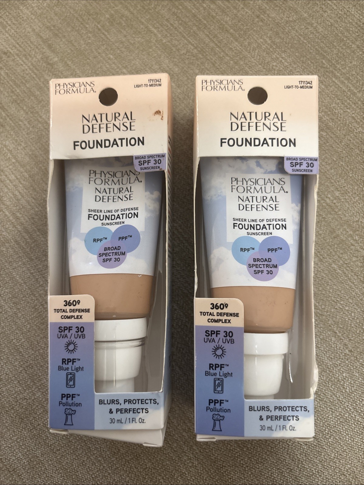 2 Physicians Formula Natural Defense Foundation Light To Medium New In Box 2024