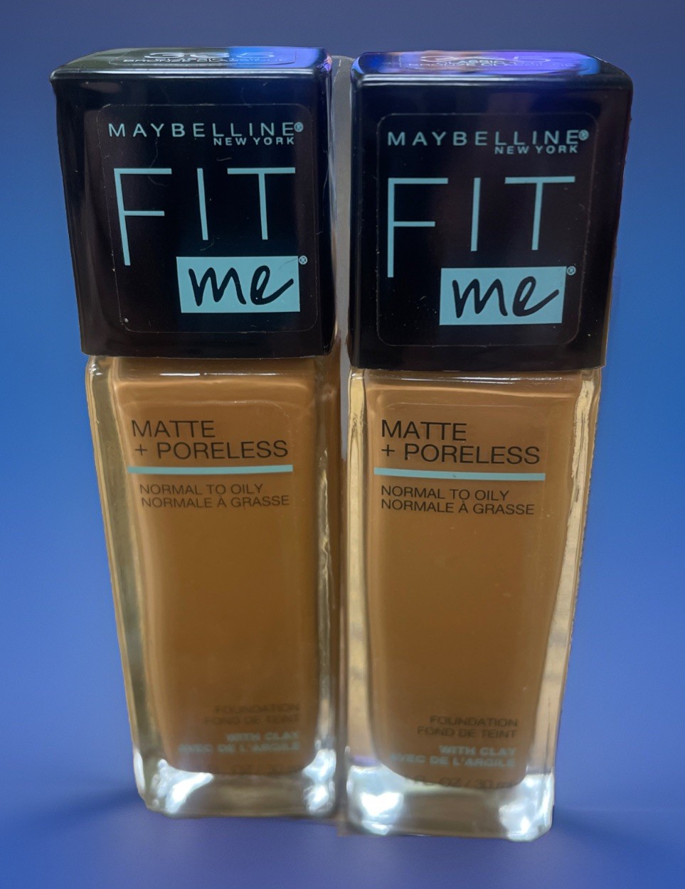 Maybelline Fit Me! Matte + Poreless Foundation 335 Classic Tan Lot Of 2 Bottles