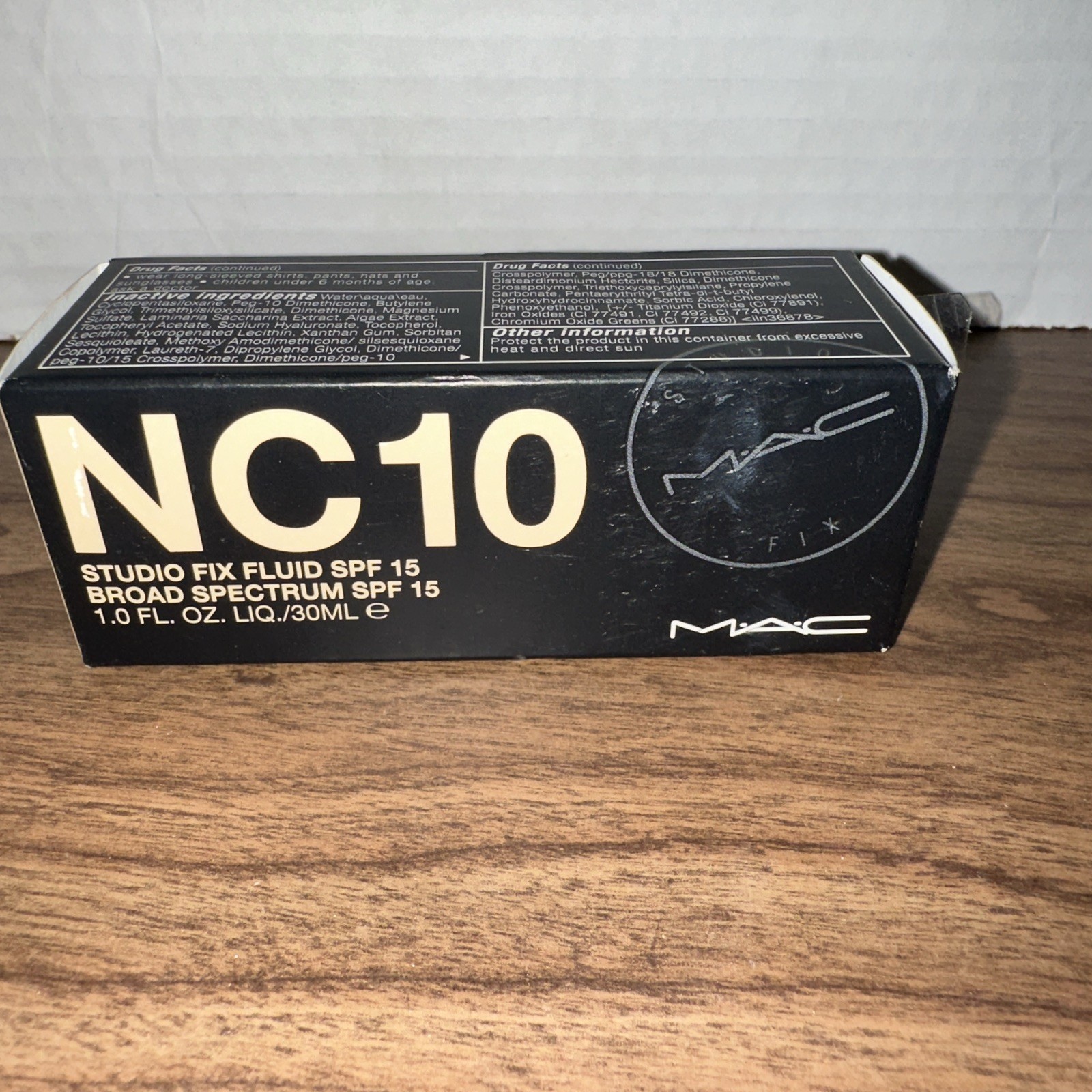 NIB 100% Authentic M.A.C STUDIO FIX FLUID Broad Spectrum Spf 15 1.0oz./30ml MAC