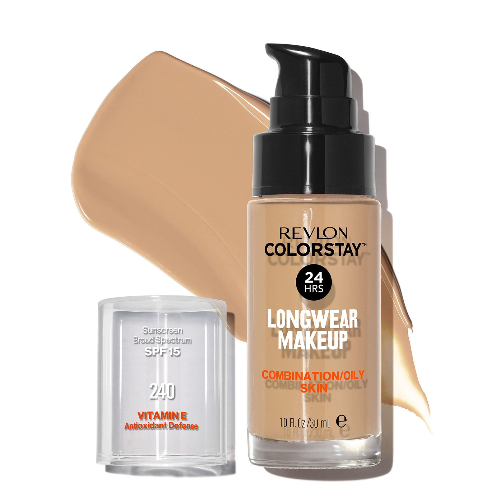 Medium Beige Long Wearing Oil Free Foundation 1 Oz SPF 15 Poreless Matte Finish
