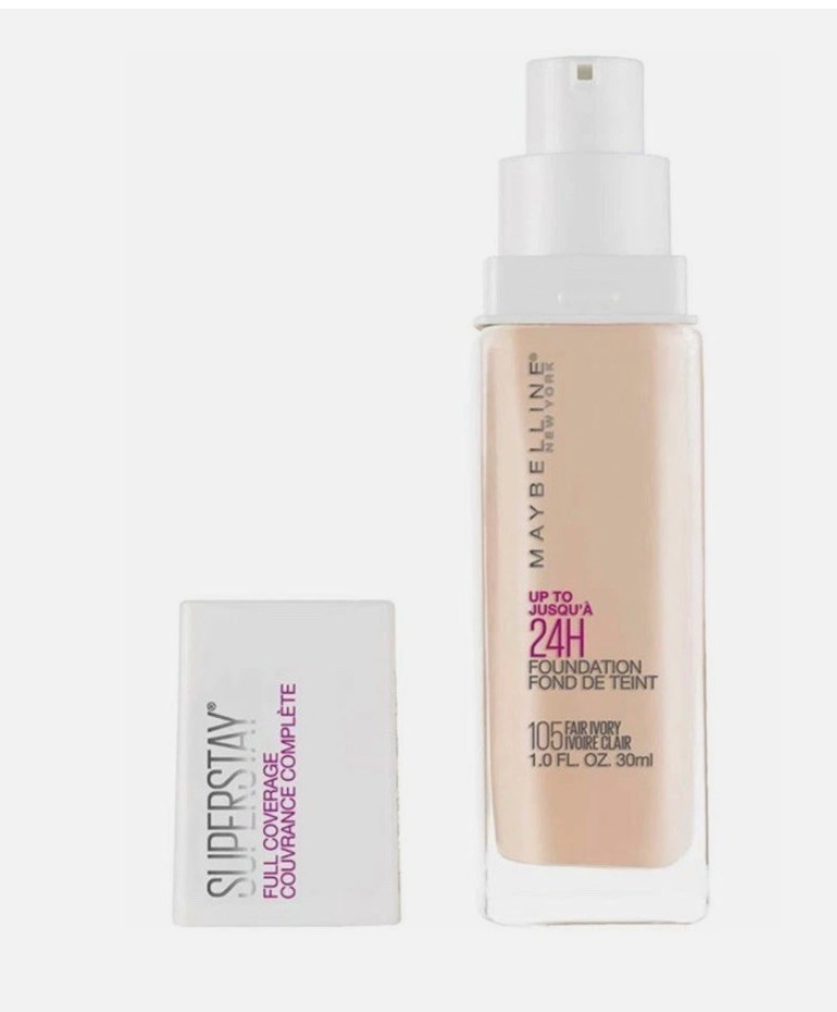 Maybelline Superstay Full Coverage 24 Hour Foundation 105 FAIR IVORY NEW