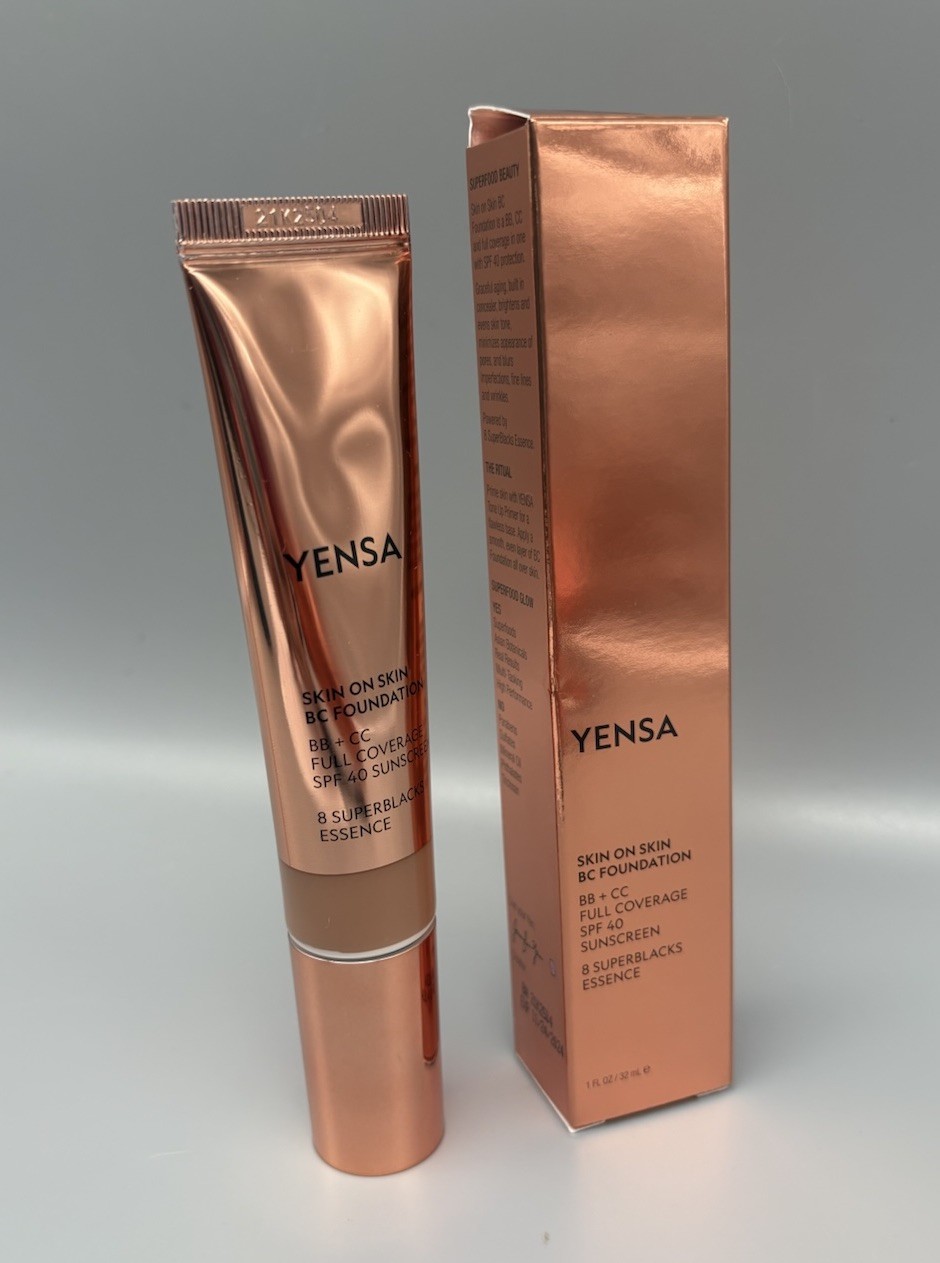 NIB Yensa Beauty Skin on Skin BC Foundation TAN GOLDEN 1 fl oz / 32ml NIB