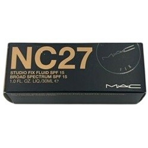 MAC Studio Fix Fluid Foundation NC27 1.0oz New Matte SPF 15 Full Coverage