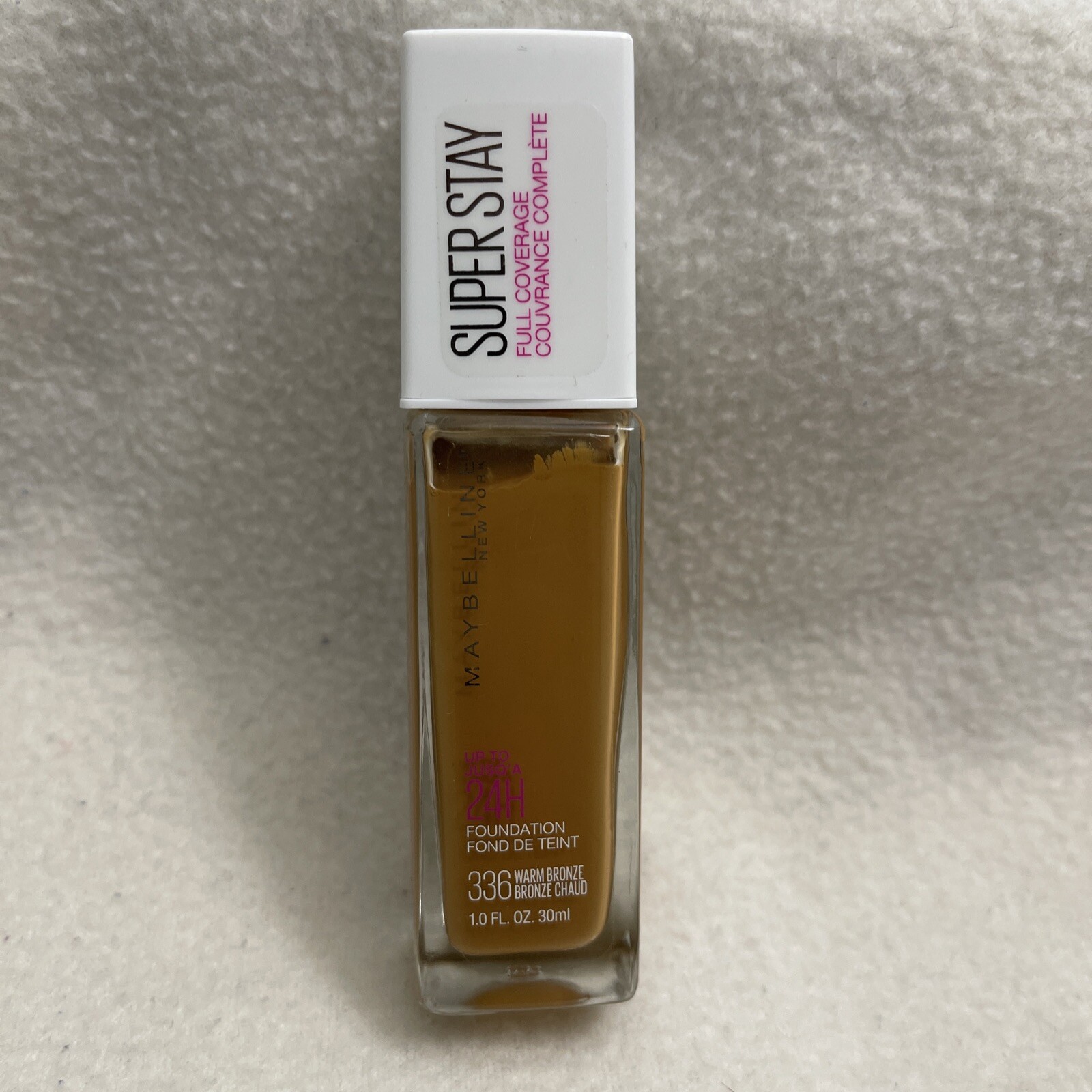 Maybelline SuperStay Full Coverage 24hr Foundation 336 Warm Bronze 1oz New