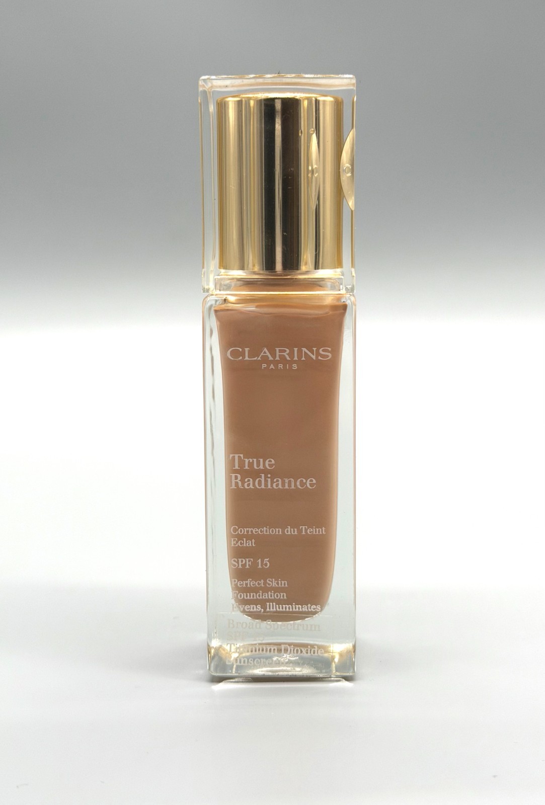 CLARINS PARIS True Radiance SPF 15 Perfect Skin Foundation Shade 107 Beige 1.1oz