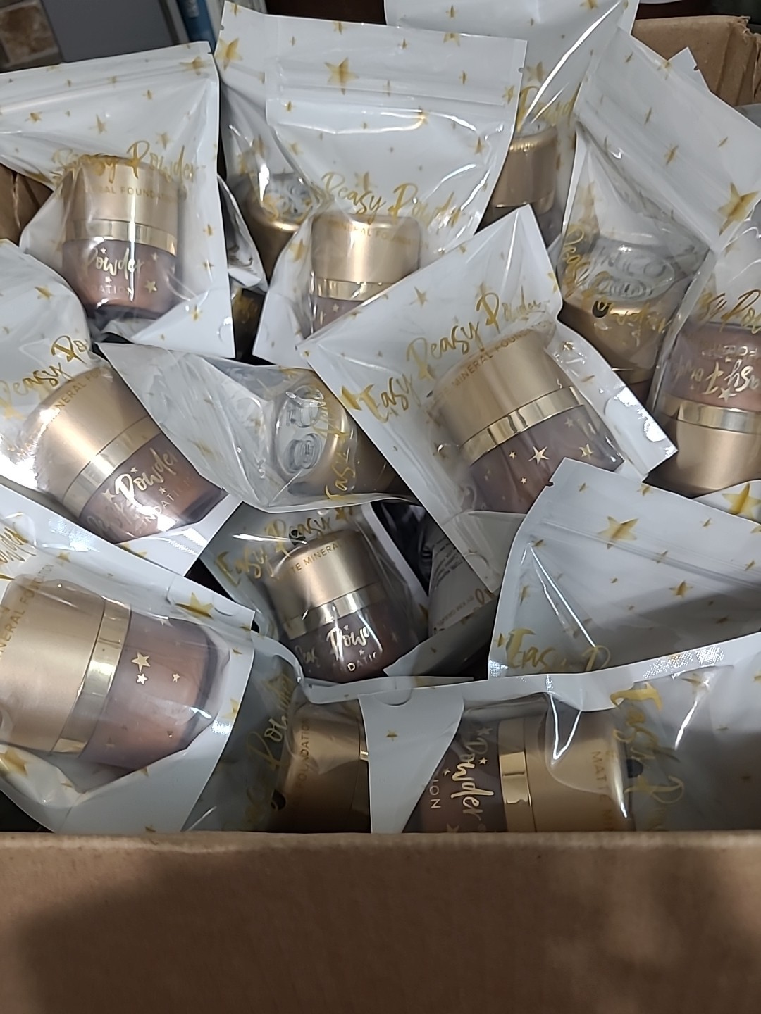 35 New/Sealed Belle Beauty Easy Peasy Powder MatteMineral Foundation RICH 0.32oz