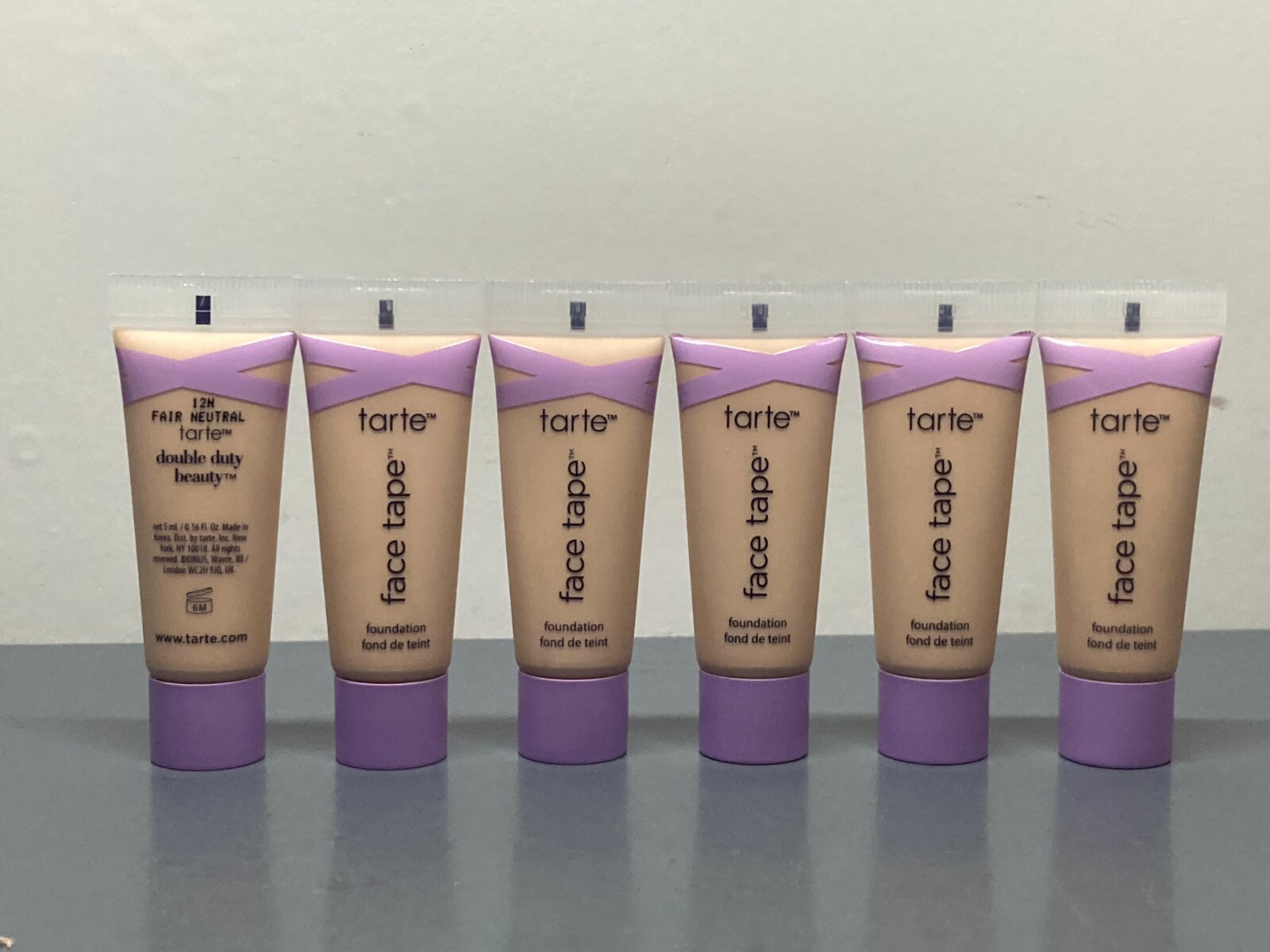 6x Tarte Face Tape Foundation 12N Fair Neutral 0.16 oz each