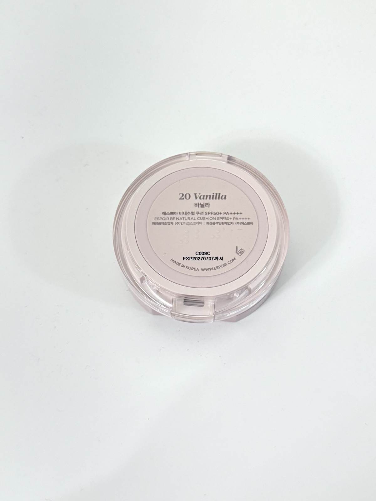 BNIB Espoir Be Natural Cushion Set (+3 puffs) 20 Vanilla US SELLER
