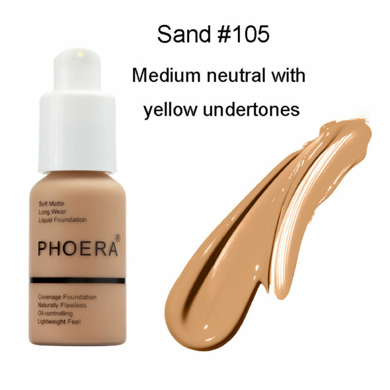 PHOERA Foundation Makeup Full Coverage Fast Base Brighten long-lasting Shade US