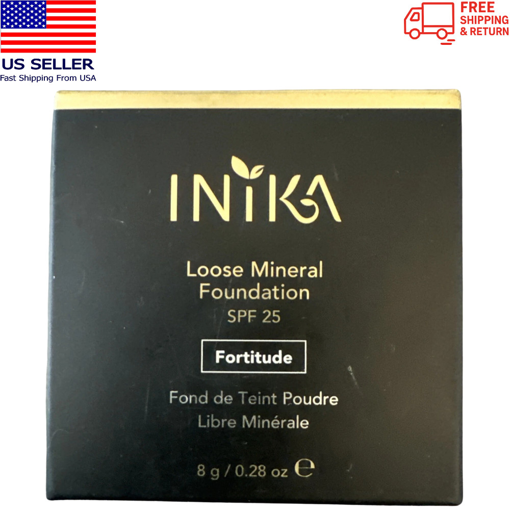 INIKA Organic Loose Mineral Foundation SPF25 Fortitude N11 0.28oz Exp 09/2028