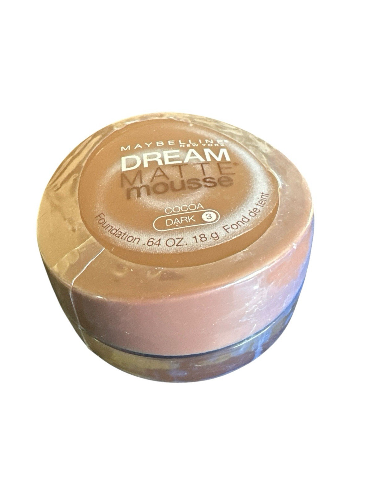 Maybelline Dream Matte Mousse Foundation Cocoa Dark 3 Discontinued Deadstock NOS