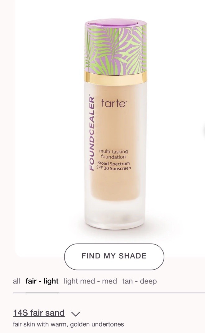 TARTE FOUNDCEALER MULTI-TASKING FOUNDATION SPF 20 – 14S FAIR SAND 1 OZ