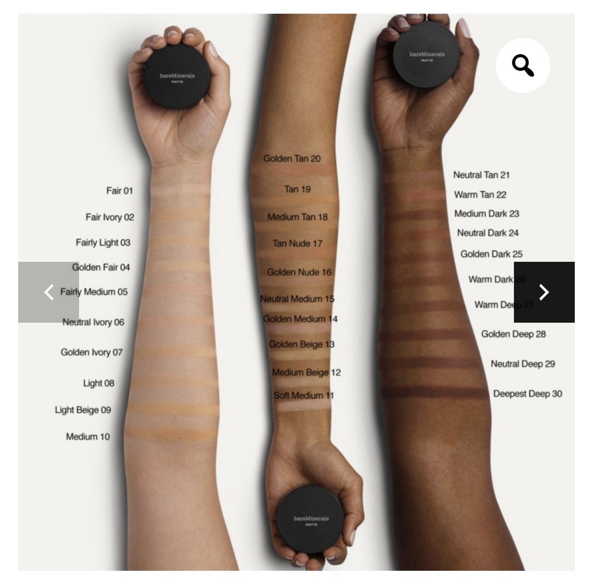 BareMinerals Matte Loose Powder Foundation, [23] Medium Dark 0.21 oz