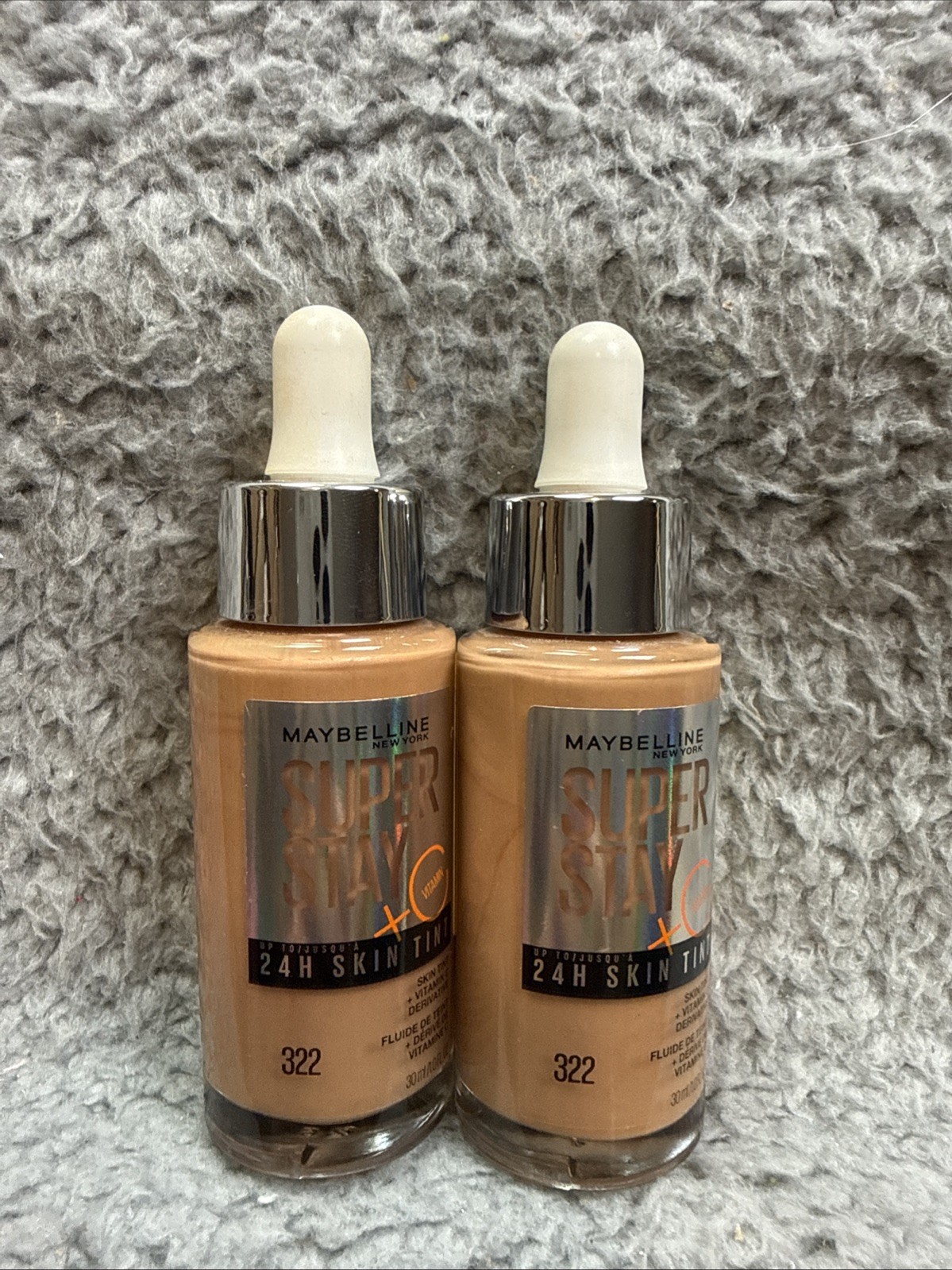 2x Maybelline New York Super Stay Up to 24HR Skin Tint with Vitamin C – 322