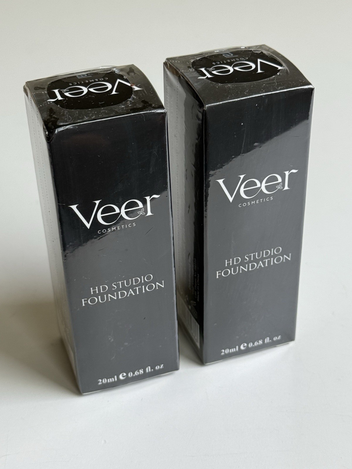 LOT 2! Veer Cosmetics Liquid HD Studio Foundation Natural 0.68 fl oz 20ml SEALED
