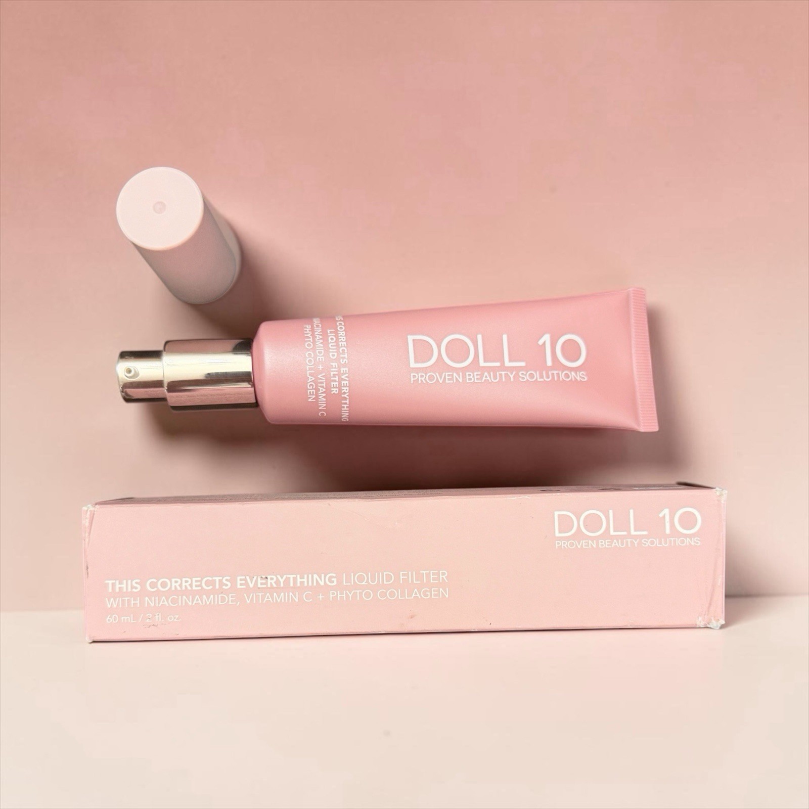 NIB Doll 10 LIQUID FILTER This Corrects Everything MEDIUM Foundation Niacinamide