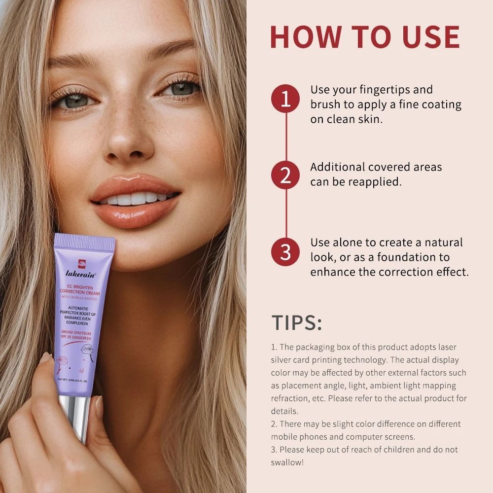 CC Cream Color Changing Liquid Foundation Centella Korean for Face Base Makeup
