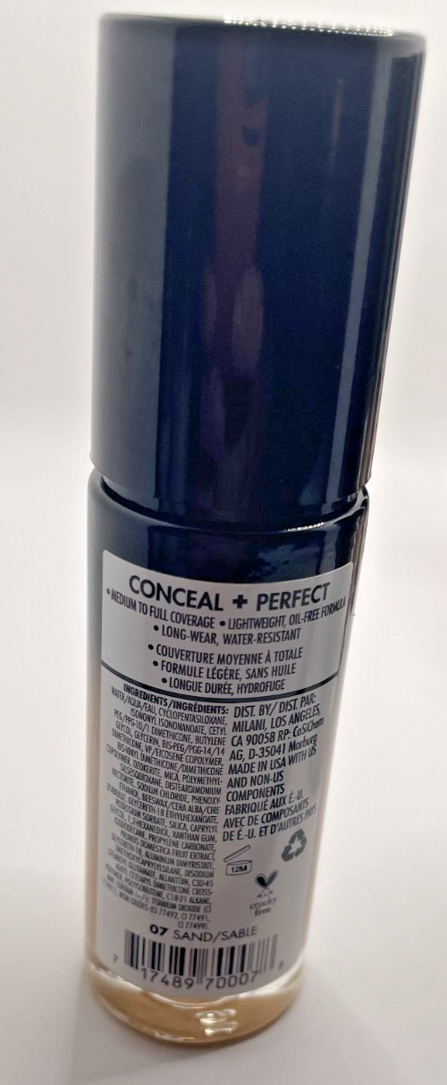 Lot of 6 Milani Conceal + Perfect 2‑in‑1 Foundation Sand (07) NEW 1oz. each