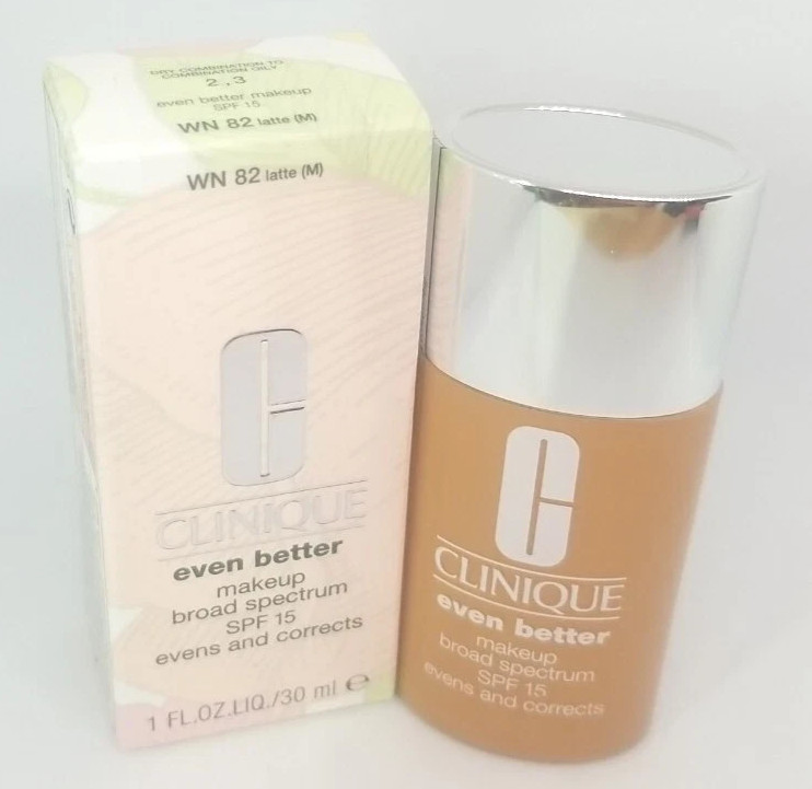 Clinique Even Better Makeup ~ WN 82 LATTE (M) Foundation ~ 1 fl oz ~ New in Box
