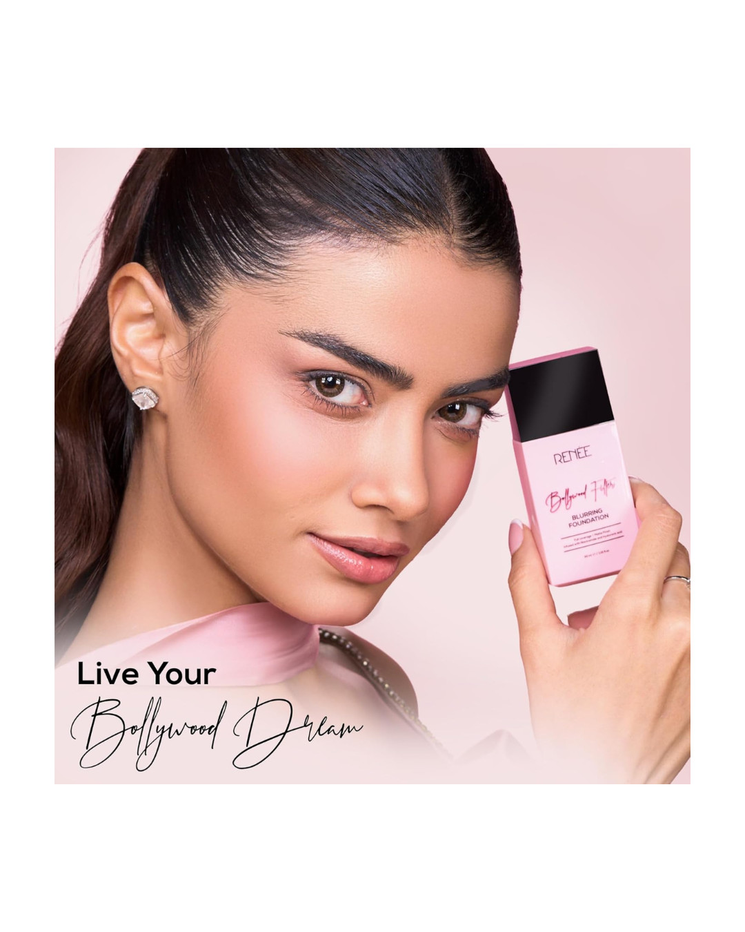 RENEE Bollywood Filter Blurring Liquid Foundation- Hazel Hush Full Coverage,30ml