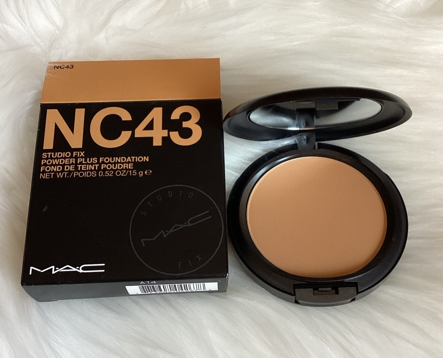 MAC Studio Fix Powder Plus Foundation ~ NC43 ~ 0.52oz/15g Full Size NIB