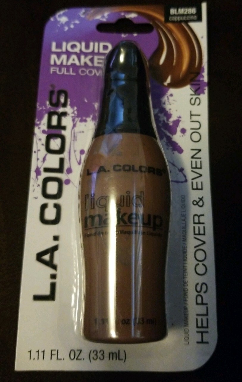 L.A Colors Pump Liquid Makeup Foundation BLM286 Cappuccino 1.11 Oz Full Coverage