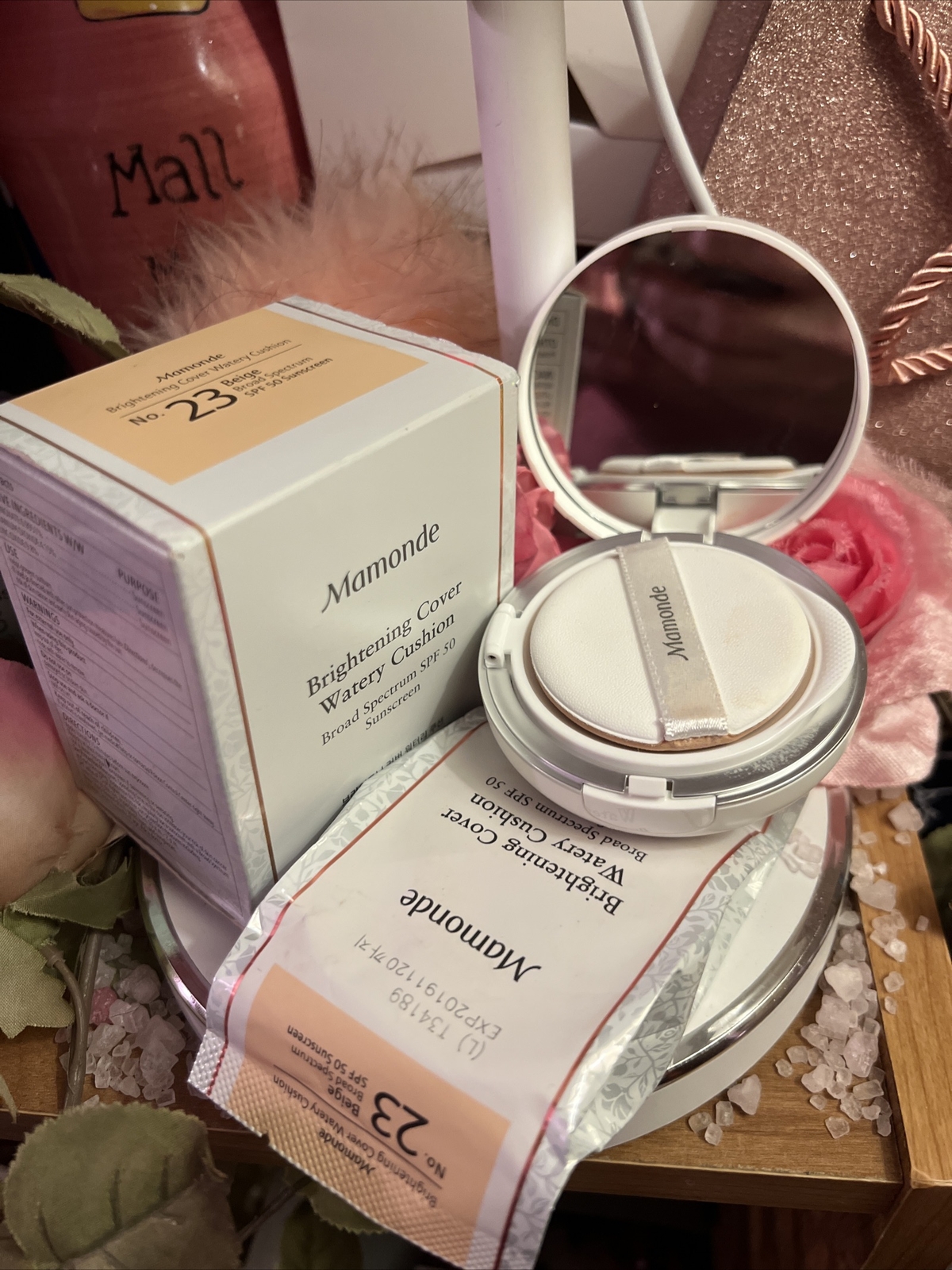 Retired MAMONDE UV Mist Cushion Cover SPF50+ BEIGE No. 23 15g +15g refill