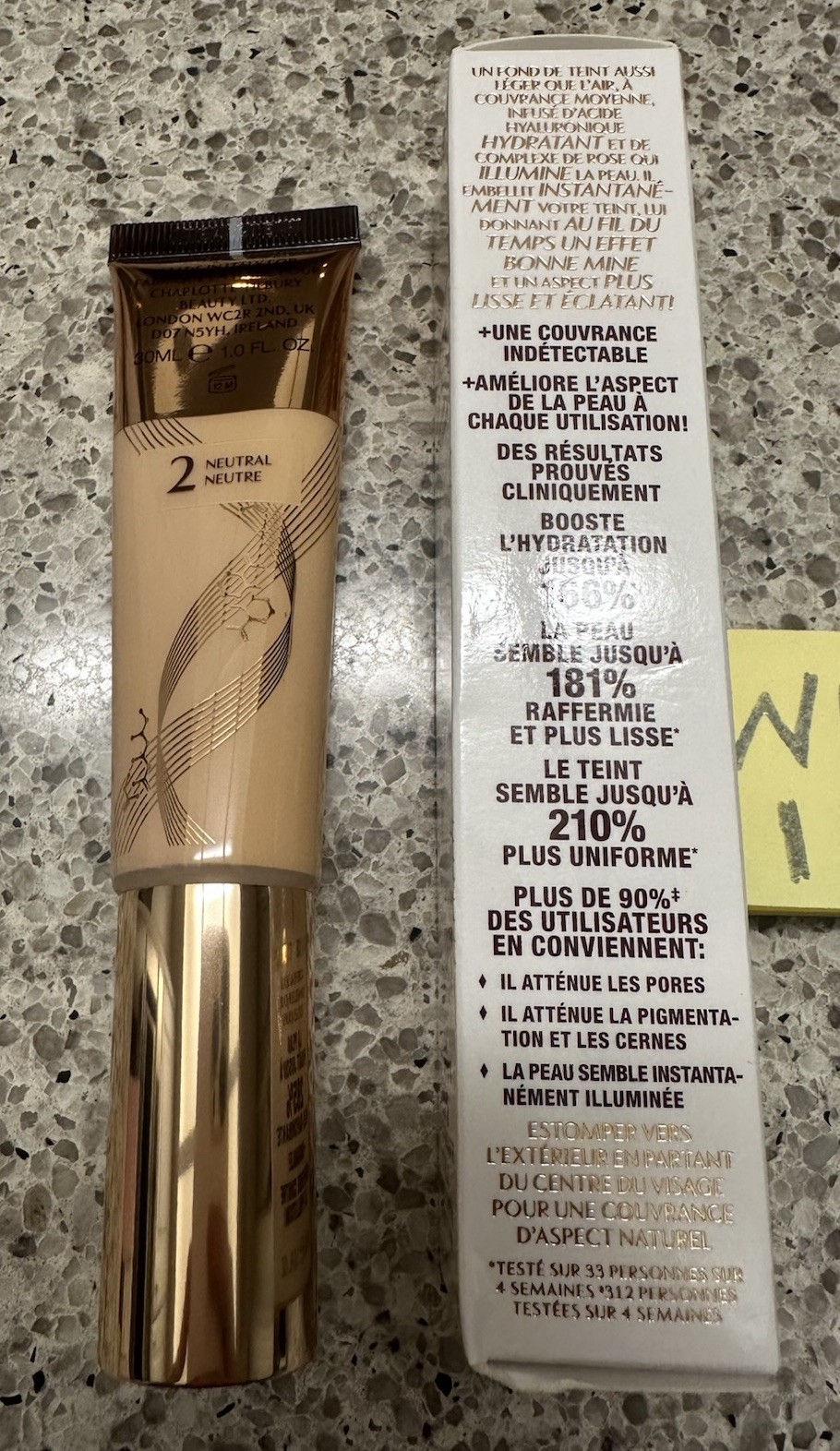 Charlotte Tilbury Beautiful Skin Foundation #2 NEUTRAL 1oz/30mL FULL SZ SEAL $49