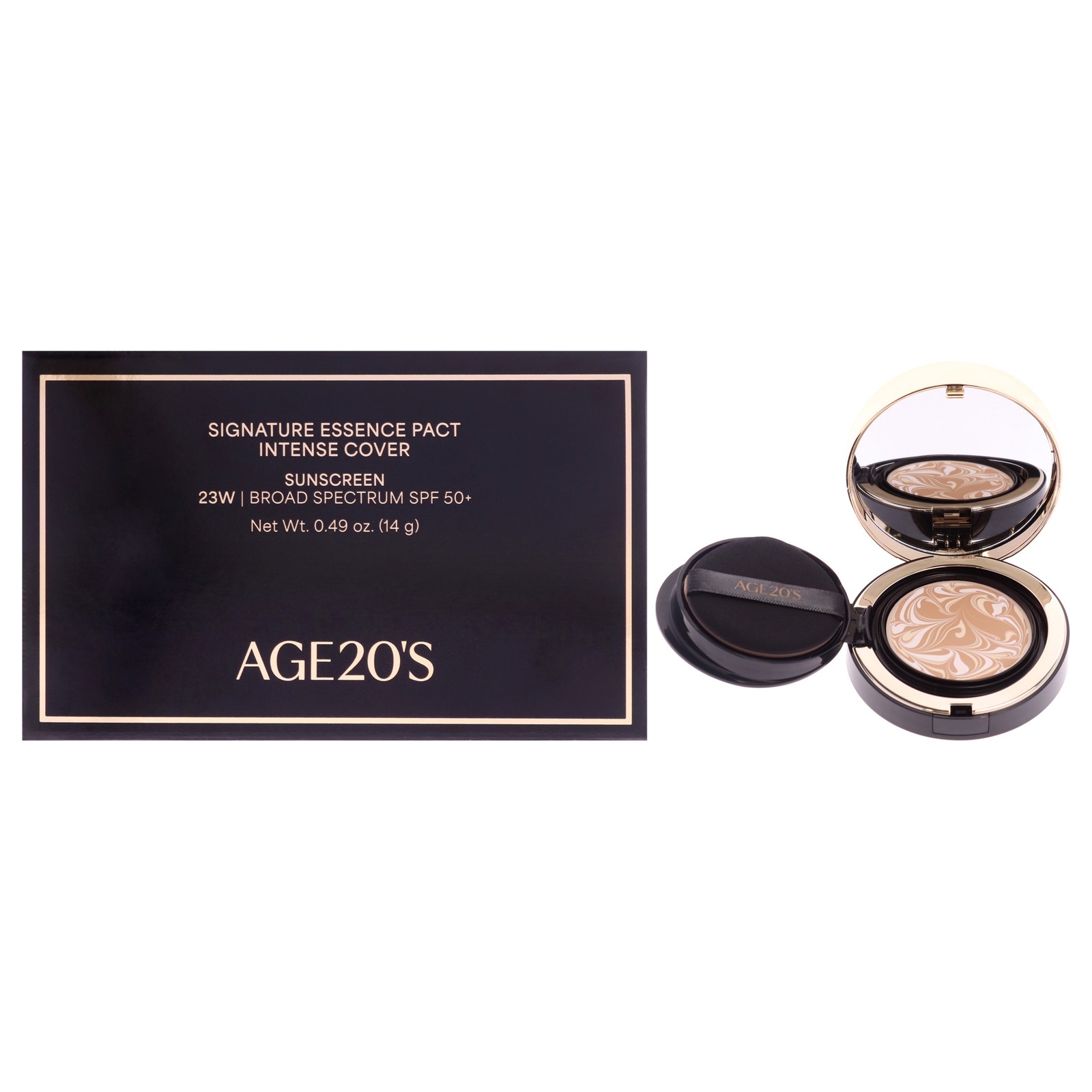 Signature Essence Pact Intense Cover SPF 50 Plus – 23W Beige by Age20s – 0.49 oz