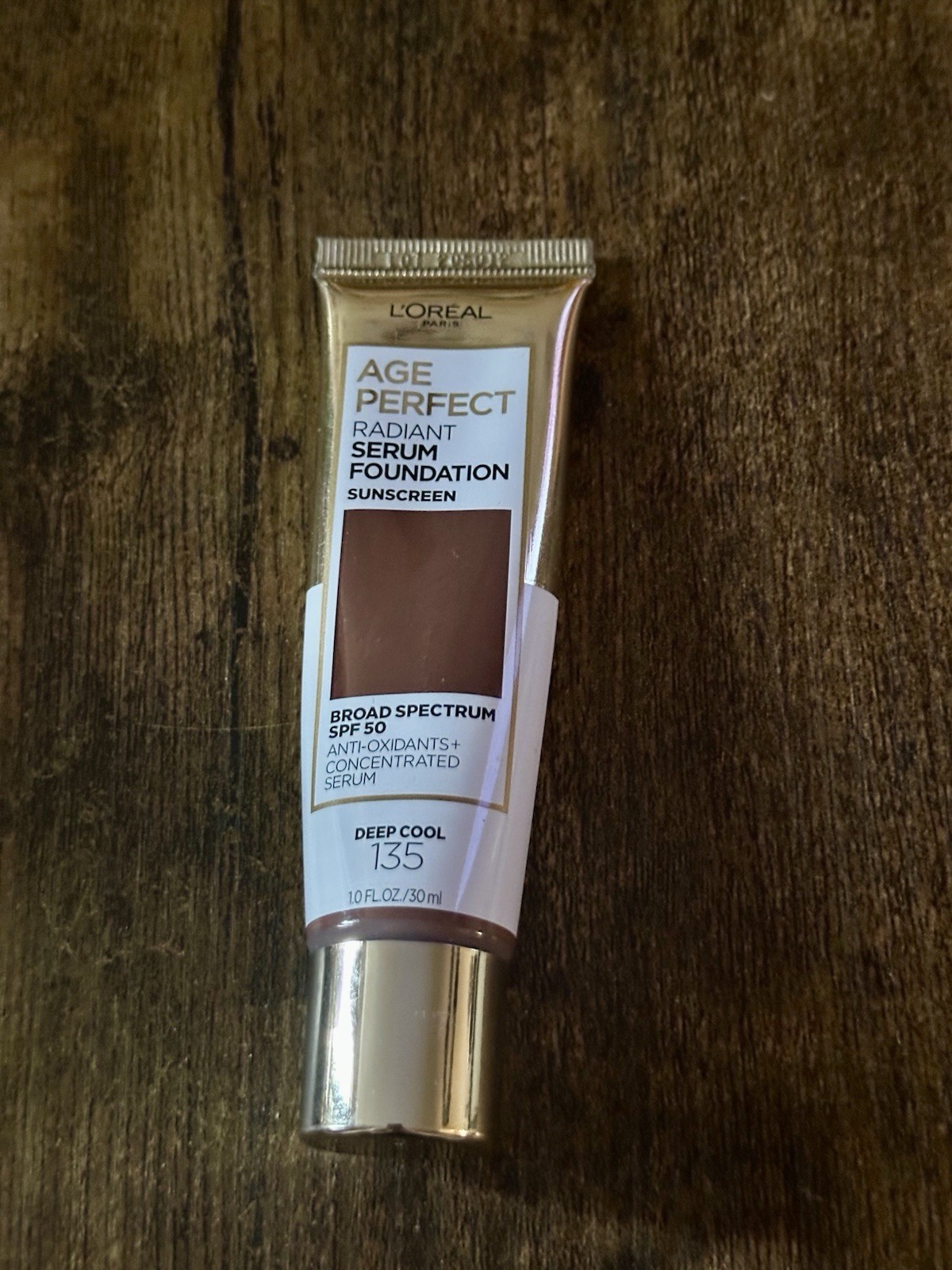 L’oreal Age Perfect Radiant Serum Foundation Sunscreen SPF 50 135 Deep Cool 1oz