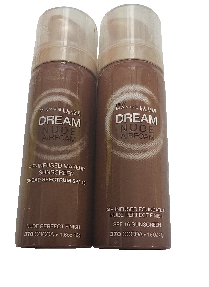 2-Maybelline Nude Air Foam Makeup Cocoa – SPF 16, 370 Cocoa (READ)